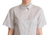 Dolce & Gabbana White Gray Polka Dots Collared Button Shirt - GENUINE AUTHENTIC BRAND LLC  