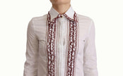 Dolce & Gabbana White Cotton Lace Long Sleeves Ruffle Collar Top Shirt - GENUINE AUTHENTIC BRAND LLC  