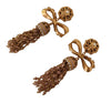 Dolce & Gabbana Gold Dangling Crystals Long Clip-On Jewelry Earrings - GENUINE AUTHENTIC BRAND LLC  