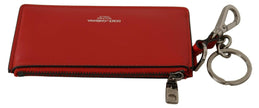 Dolce & Gabbana Elegant Leather Keychain in Vibrant Red.