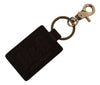 Dolce & Gabbana Brown Leather Logo Metal Ring Hook Keychain - GENUINE AUTHENTIC BRAND LLC  