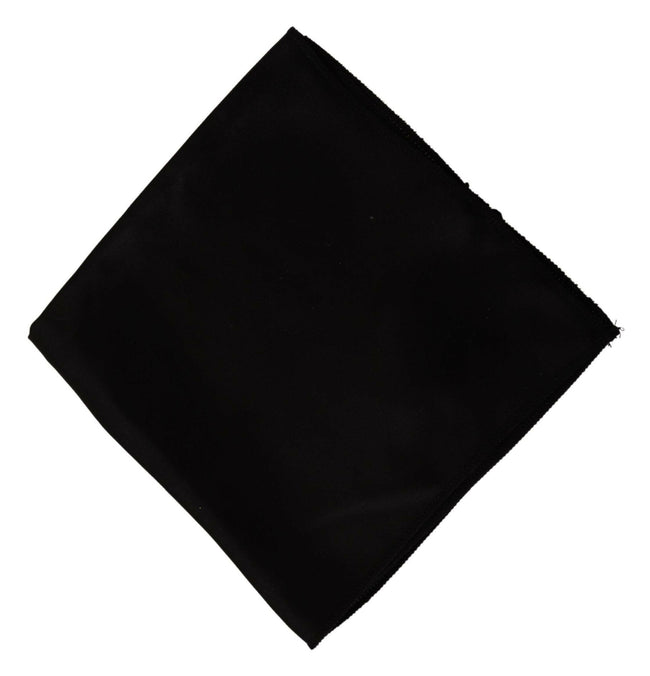 Dolce & Gabbana Black 100% Silk Square Handkerchief Scarf - GENUINE AUTHENTIC BRAND LLC  
