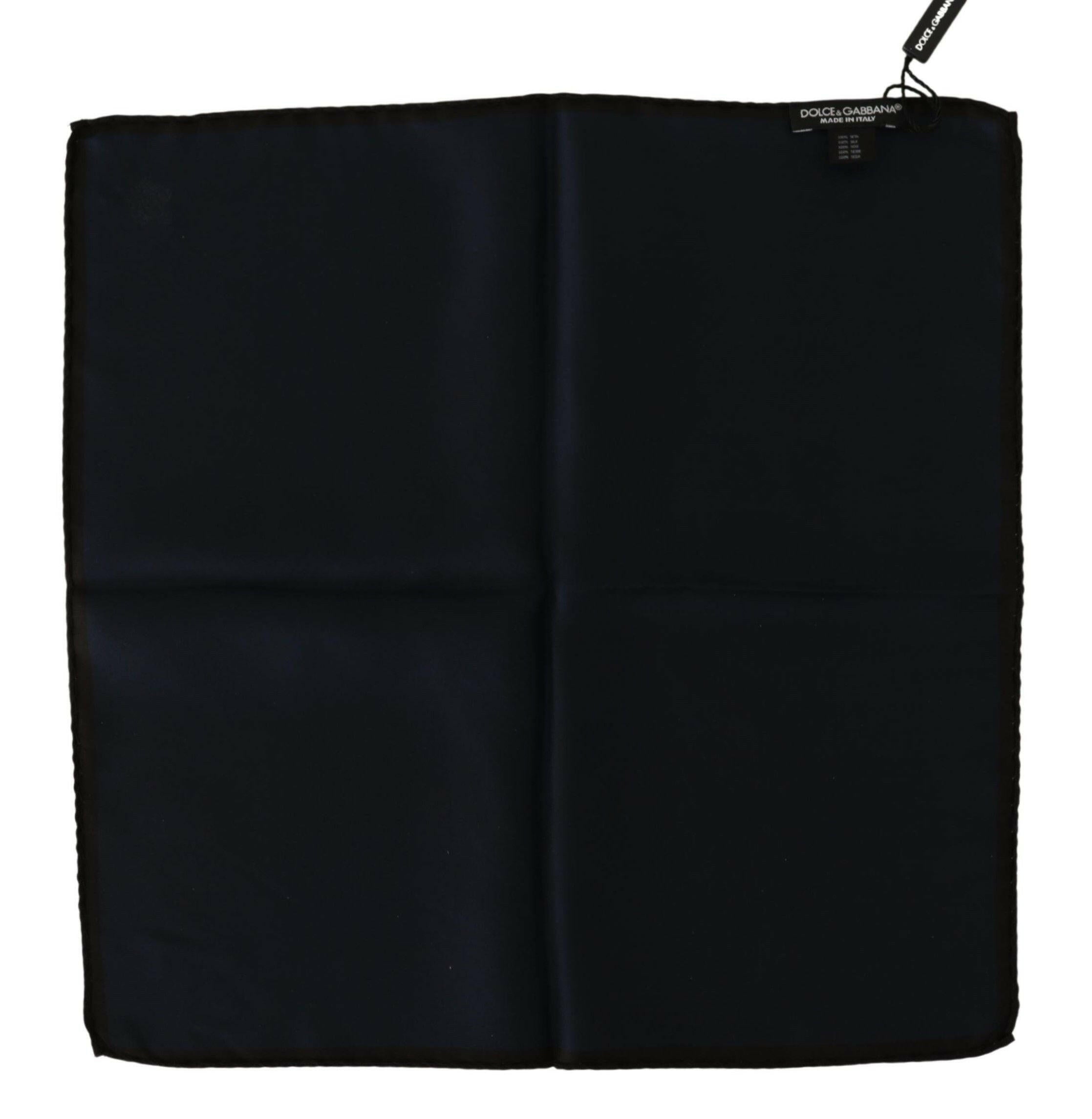 Dolce & Gabbana Black Square Handkerchief 100% Silk Scarf - GENUINE AUTHENTIC BRAND LLC  