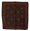 Dolce & Gabbana Brown Patterned Silk Square Handkerchief Scarf - GENUINE AUTHENTIC BRAND LLC  