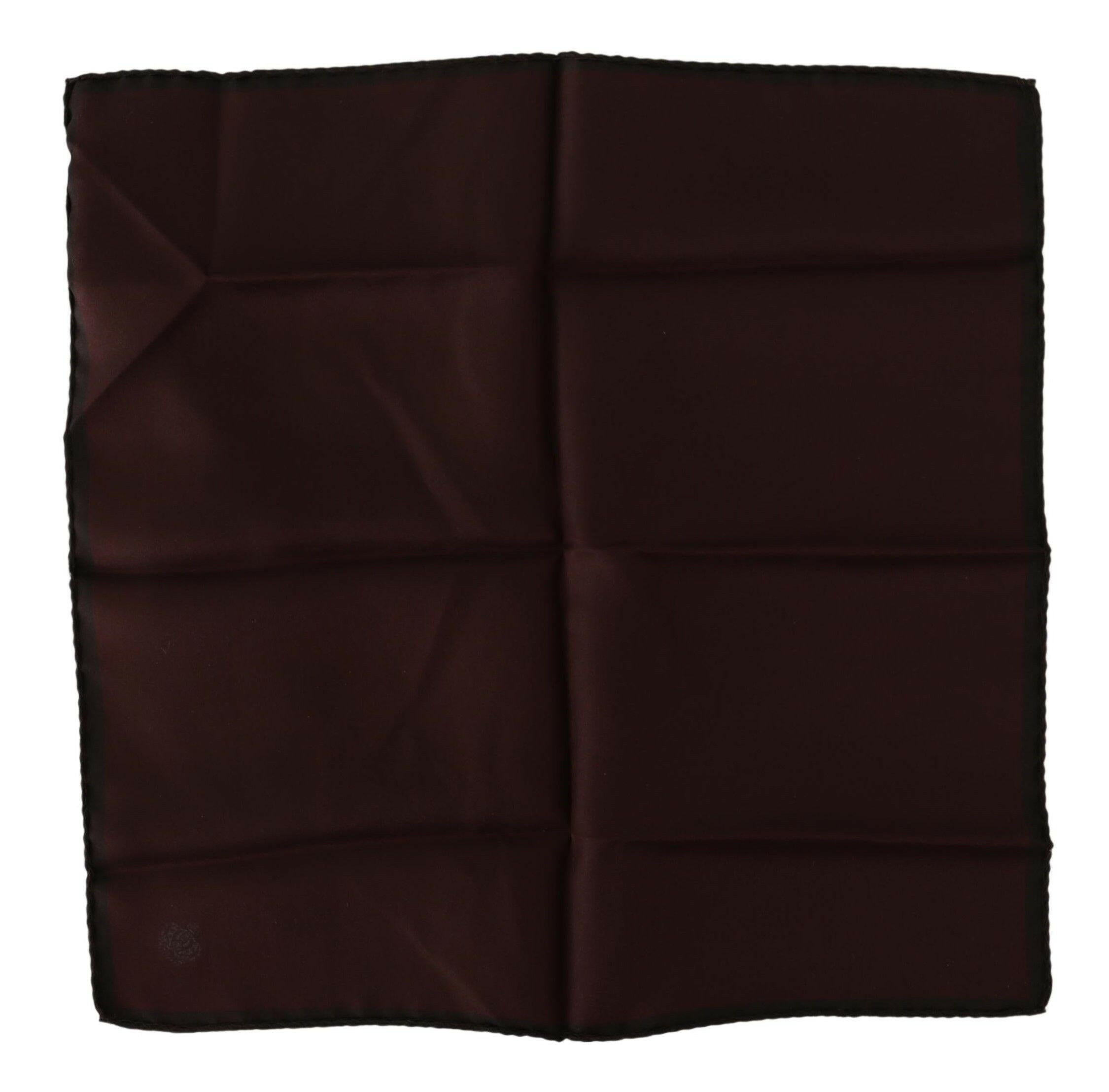 Dolce & Gabbana Maroon Square Handkerchief 100% Silk Scarf - GENUINE AUTHENTIC BRAND LLC  