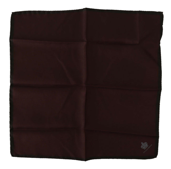 Dolce & Gabbana Maroon Square Handkerchief 100% Silk Scarf - GENUINE AUTHENTIC BRAND LLC  
