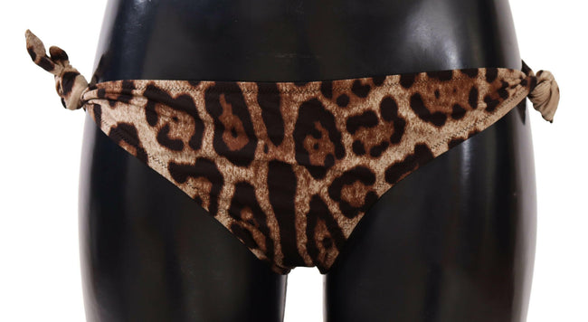 Dolce & Gabbana Bikini Bottom Brown Leopard Print Swimsuit Swimwear - GENUINE AUTHENTIC BRAND LLC  