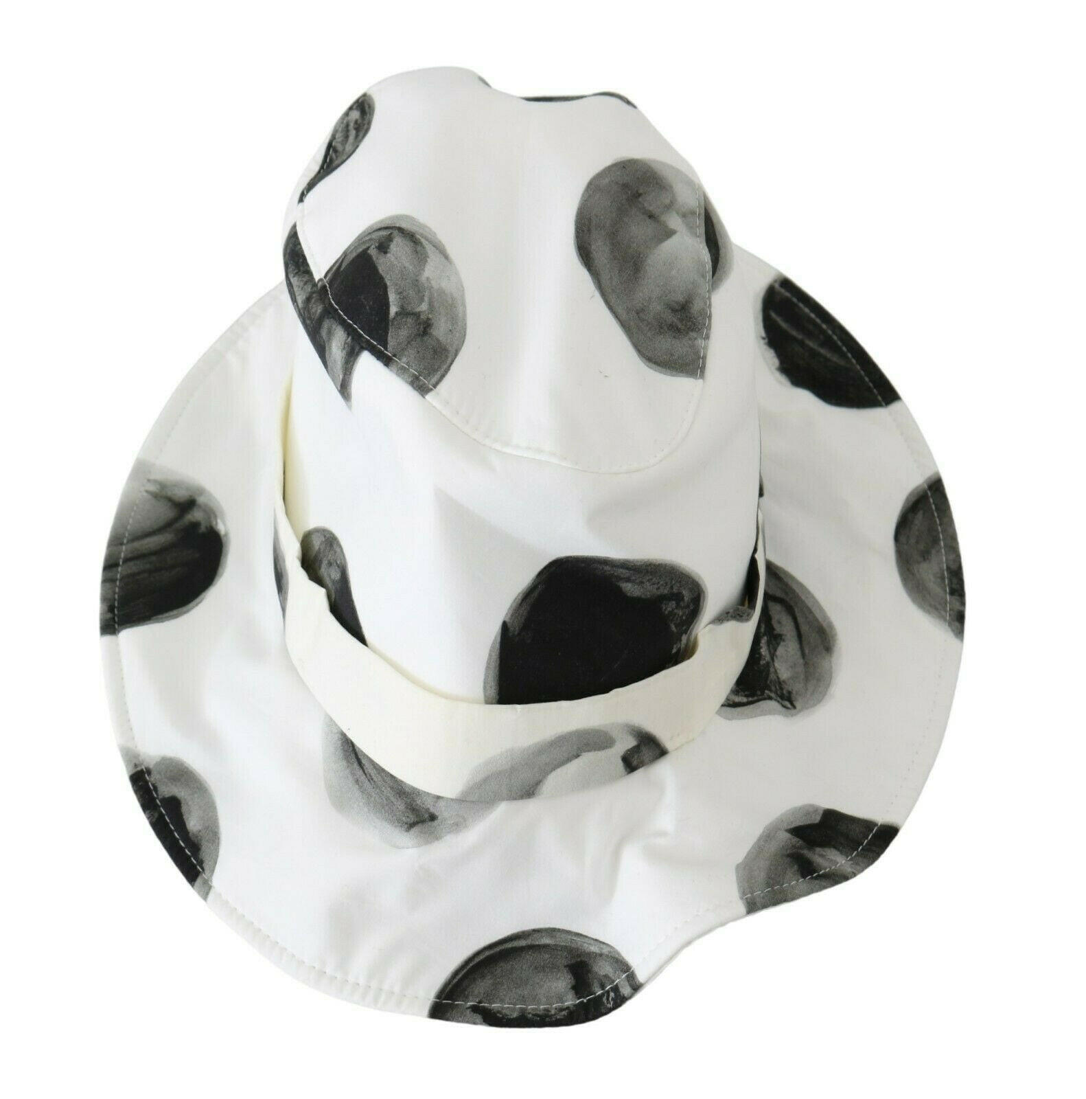 Dolce & Gabbana White Cotton Big Polka Dot Pattern Bucket Hat - GENUINE AUTHENTIC BRAND LLC  