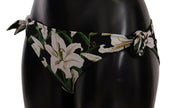 Dolce & Gabbana Bikini Bottom Black Lily Print Swimsuit Swimwear - GENUINE AUTHENTIC BRAND LLC  