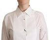 Dolce & Gabbana White Cotton Collared Long Sleeve Shirt Top - GENUINE AUTHENTIC BRAND LLC  
