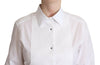 Dolce & Gabbana White Cotton Dress Collared Long Sleeves Shirt Top - GENUINE AUTHENTIC BRAND LLC  