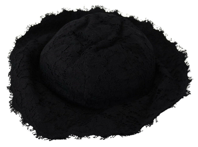 Dolce & Gabbana Black Cotton Wide Brim Shade Hat - GENUINE AUTHENTIC BRAND LLC  