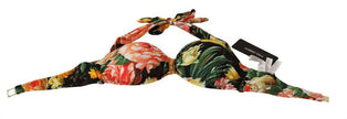 Dolce & Gabbana Multicolor Floral Print Swimsuit Bikini Top Swimwear